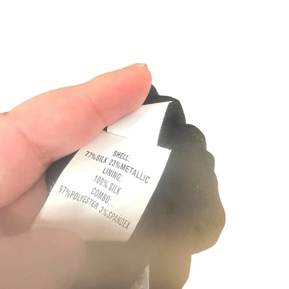 Diane von Furstenberg Miki Black Swiss Dot Bow Neck Silk Top Size 4‎ - Picture 8 of 8